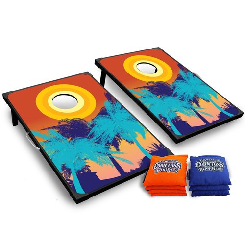 Driveway Games Backyard Edition (Tropical Version) Corntoss Bean Bag Game – Includes Carry Bag