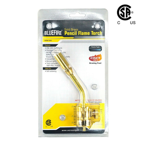 Bluefire BTM-7010 Solid Brass Jumbo Pencil Flame Gas Welding Torch