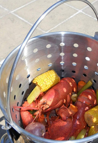 King Kooker Aluminum Boiling Pot with Basket & Lid – Assorted Sizes