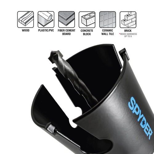 Spyder 6-3/8 Tungsten Carbide Tipped (TCT) Non-Arbored Hole Saw Rapid Core Eject®