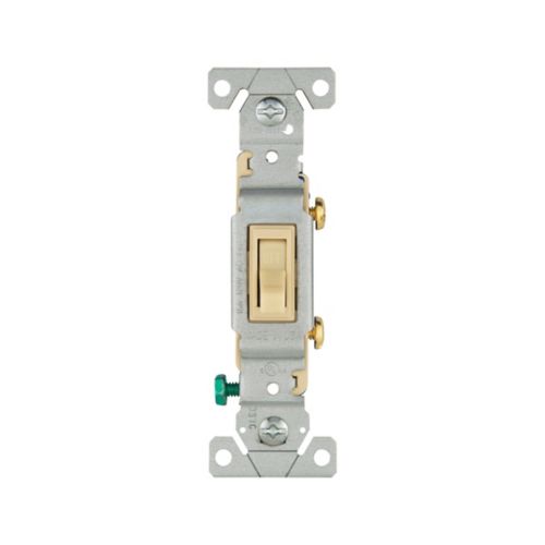 Eaton Toggle Switch 15A 120V Ivory Single-Pole Polycarbonate