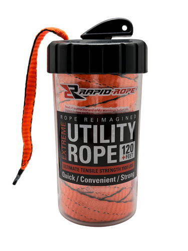 Rapid Rope Safety Orange Utility Rope & Large Canister