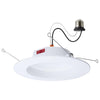 Satco 8 Watt LED Downlight Retrofit 5-6 Inch CCT Selectable Round White Finish