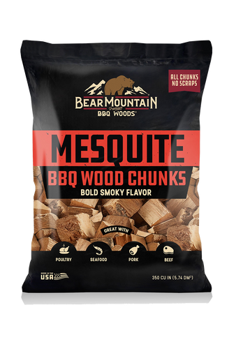 Bear Mountain BBQ Premium Woods Mesquite BBQ Wood Chunks