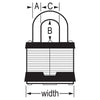 Master Lock 3KA Laminated Steel Safety Padlocks 1-9/16in (40mm) Wide Laminated Steel Pin Tumbler Padlock, Keyed Alike