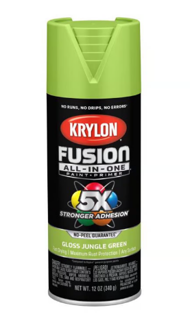 Krylon Fusion All-In-One Gloss Spray Paint & Primer, Jungle Green