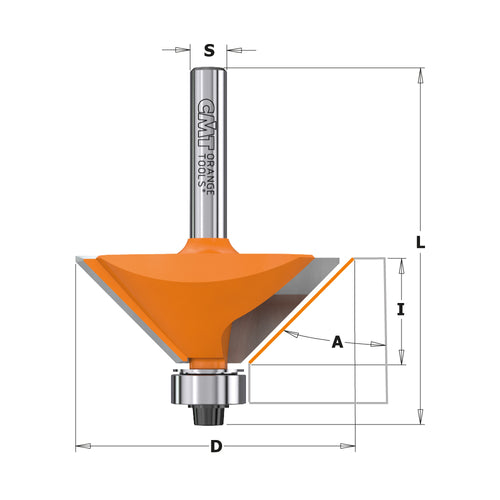 CMT Chamfer Router Bits 7/8/936