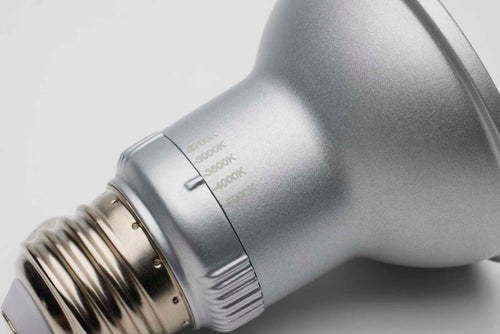 Satco S11580 5.5 Watt PAR20 LED Medium Base Silver Finish CCT Selectable 120 Volt