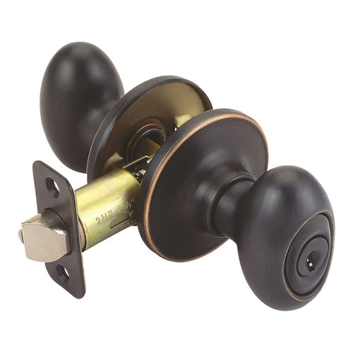 Design House Egg Keyed Entry Door Knob in Oil-Rubbed Bronze
