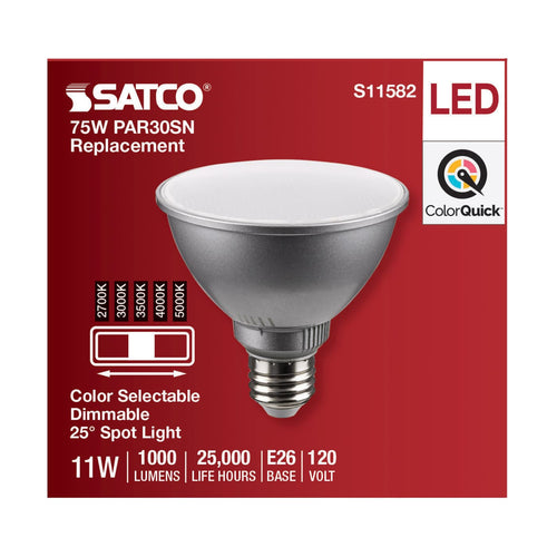 Satco S11582 11PAR30SN/LED/5CCT/SP/120V
