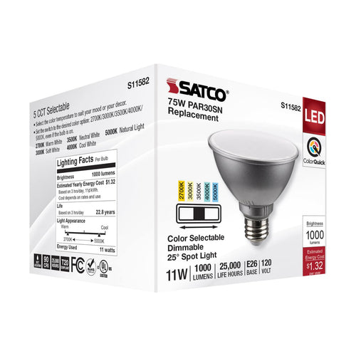 Satco S11582 11PAR30SN/LED/5CCT/SP/120V