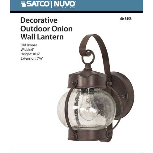 Nuvo Lighting Brentwood 1 Light 11 inch Old Bronze Outdoor Wall Fixture