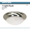 Nuvo Lighting Brentwood 1 Light 12 inch Brushed Nickel Flush Mount Ceiling Light