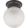 Nuvo Lighting Brentwood 1 Light 6 inch Mahogany Bronze Flush Mount Ceiling Light
