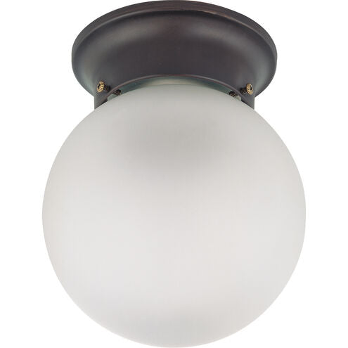 Nuvo Lighting Brentwood 1 Light 6 inch Mahogany Bronze Flush Mount Ceiling Light