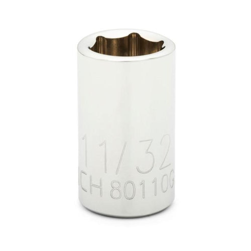 GearWrench 1/4 Drive 6 Point Standard SAE Socket 11/32