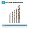 Spyder 6-Piece Assorted Brad Point High Speed Steel Twist Drill Bit Set (1/8, 3/16, 1/4, 5/16, 3/8, 1/2) Stinger™
