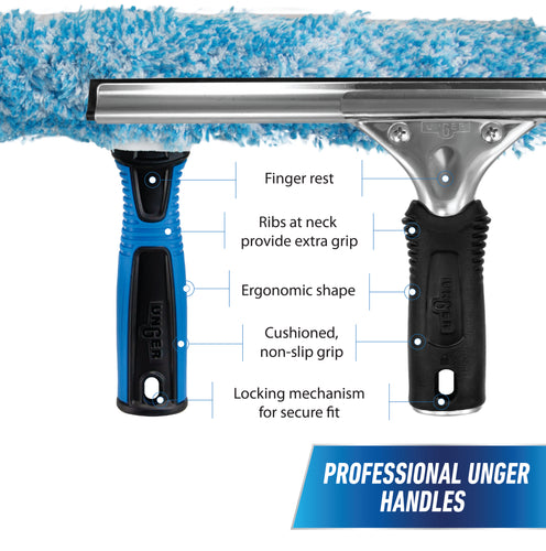 Unger Total Pro Kit 14″ Scrubber 12″ Squeegee 6′ Connect & Clean Pole