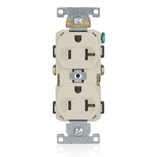 Leviton 20 Amp Duplex Receptacle/Outlet Commercial Grade Self-Grounding
