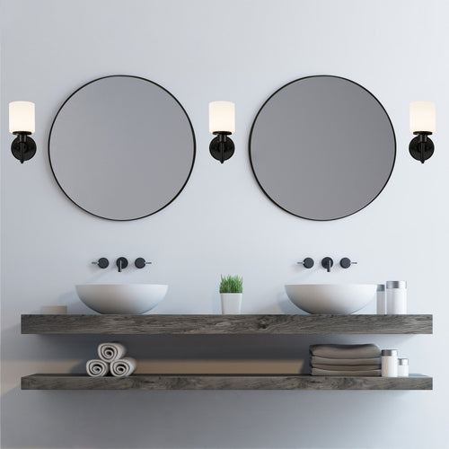 Design House Aubrey Indoor 1-Light Wall Sconce Matte Black