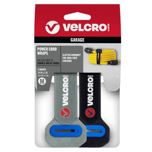VELCRO® Brand Power Cord Wraps with Slotted Grommet