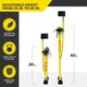 ToolPro Adjustable Stilts Magnesium - 24 in. to 40 in. With Soft Straps