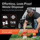 Rhino RV Sewer Adapter PRO - Clear Sewer Hose Elbow with Drain Lock Adapter - Includes Ergonomic Handle & Flexible Adapter (39730)