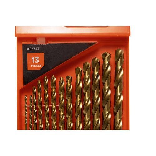 Tundra Tools 13 Piece Titanium Drill Bit Set