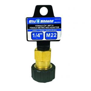 BluBird Blu Shield 1/4 Female Pipe Thread x Female Metric Pressure Washer Adapter