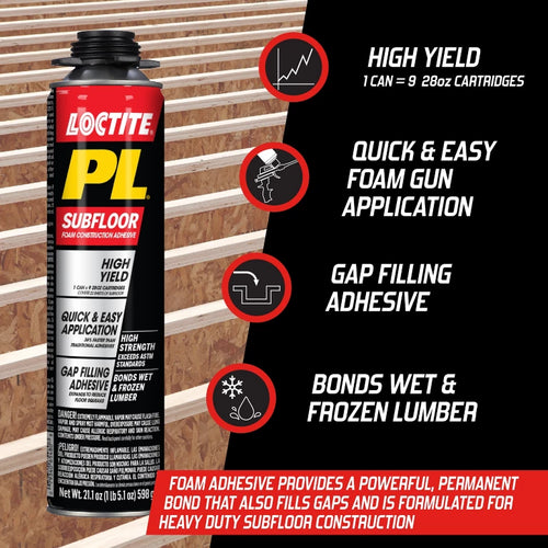Loctite PL Subfloor Foam Construction Adhesive