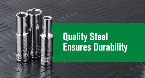 SK Tools 3/8 Drive, 12 Piece, 6 Point, SAE, Deep Chrome Socket Set