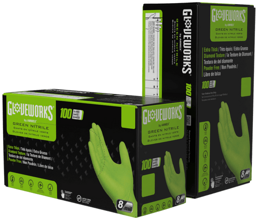 Gloveworks Industrial Green RDT Nitrile Gloves