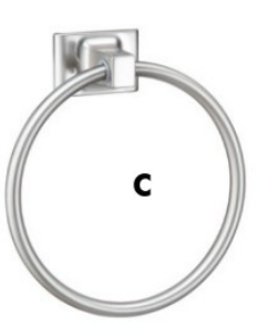 Hardware House LLC Sunset Collection Satin Nickle Towel Ring (L 5.91 by W 6.44)