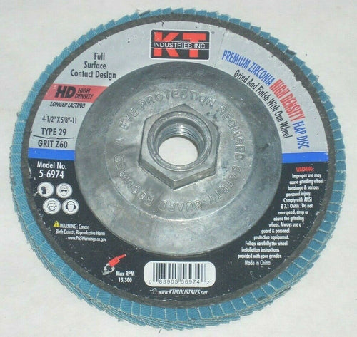 K-T Industries 4.5 X 7/8 X 60g T27 Bz Flap Disc (4.5 X 7/8 X 60g)