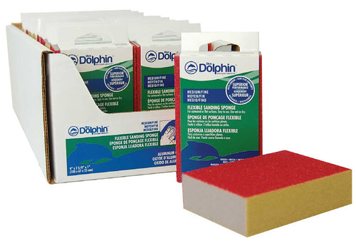 Blue Dolphin Sanding Sponges Colored Grit 60 Grit (Straight) 4 Burgundy (4”, Burgundy)