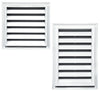 Builders Edge 20.2 in. x 26.2 in. Rectangular White Plastic UV Resistant Gable Louver Vent (20.2 x 26.2, White)