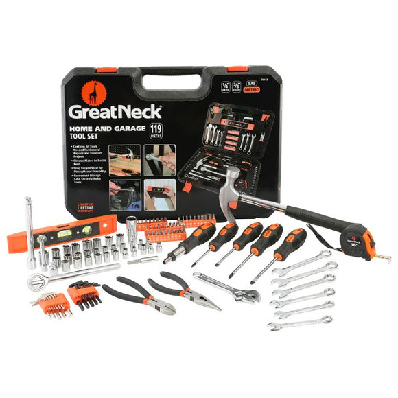 GreatNeck 119 Piece Home and Garage Tool Set (119 Piece)