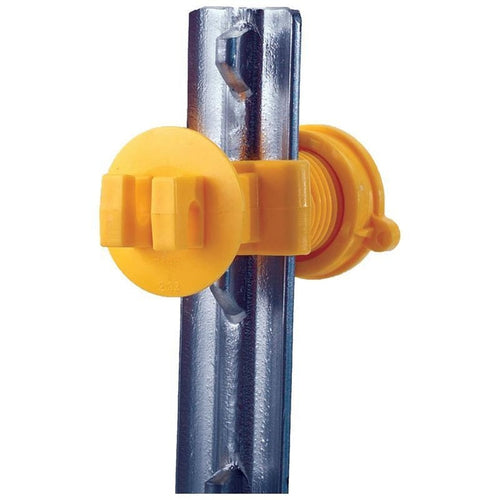 WESTERN SCREW-TIGHT T-POST INSULATOR (25 PACK, YELLOW)