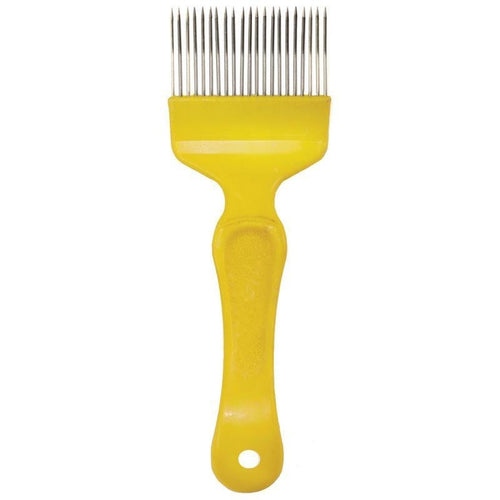 LITTLE GIANT HONEY UNCAPPING SCRATCHER FORK (YELLOW/METAL)