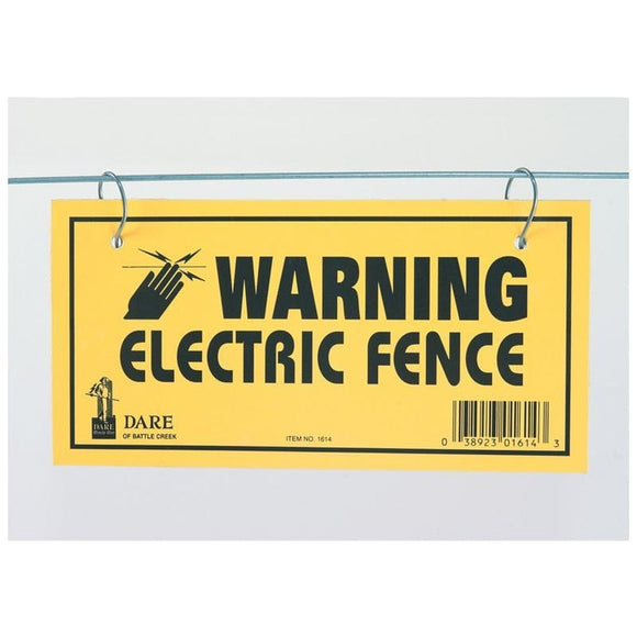 ELECTRIC FENCE WARNING SIGN (3 PACK, YELLOW)