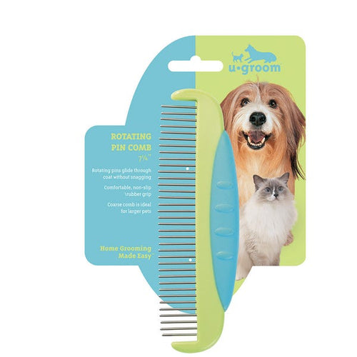 PetEdge U-Groom Rotating Pin Comb 7.25In (7.25)