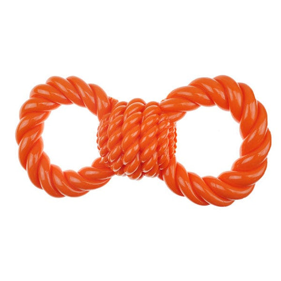 Infinity Pet Tug Rope Dog Toy Figure 8 Orange (Orange)